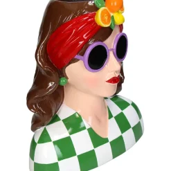 Fabrique de Styles Vases Et Soliflores>Vase femme châtin h29cm Multicolore