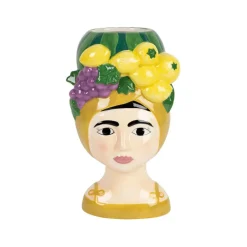 Fabrique de Styles Vases Et Soliflores>Vase femme citron en dolomite h24.5cm - Mocoa Multicolore