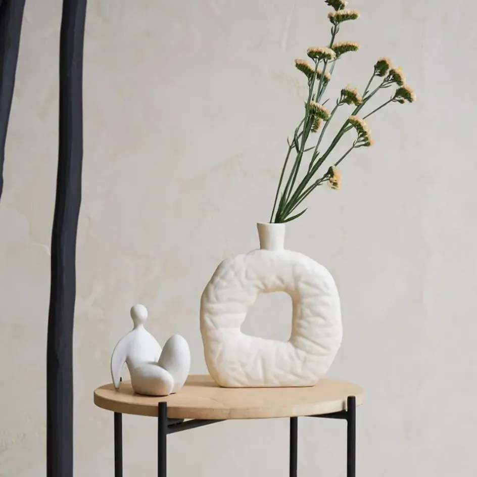 Fabrique de Styles Vases Et Soliflores>Vase organique en grès h25cm - Greeka Beige
