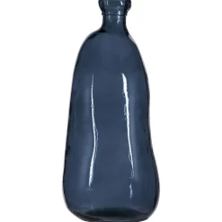 Fabrique de Styles Vases Et Soliflores>Vase organique en verre recyclé d34xh73cm - Simplicity Bleu