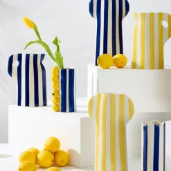 Fabrique de Styles Vases Et Soliflores>Vase pichet en grès h24cm - Artist Indigo