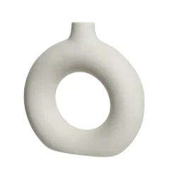 Fabrique de Styles Vases Et Soliflores>Vase porcelaine blanc d6.5xh21.5cm Crème