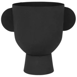 Fabrique de Styles Vases Et Soliflores>Vase pour fleur séchée en fer - terre brulée Noir