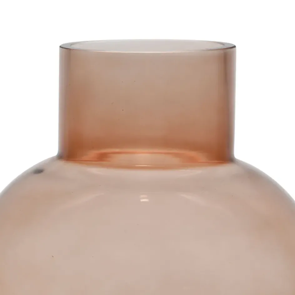 Fabrique de Styles Vases Et Soliflores>Vase rond en verre - madeira Brun