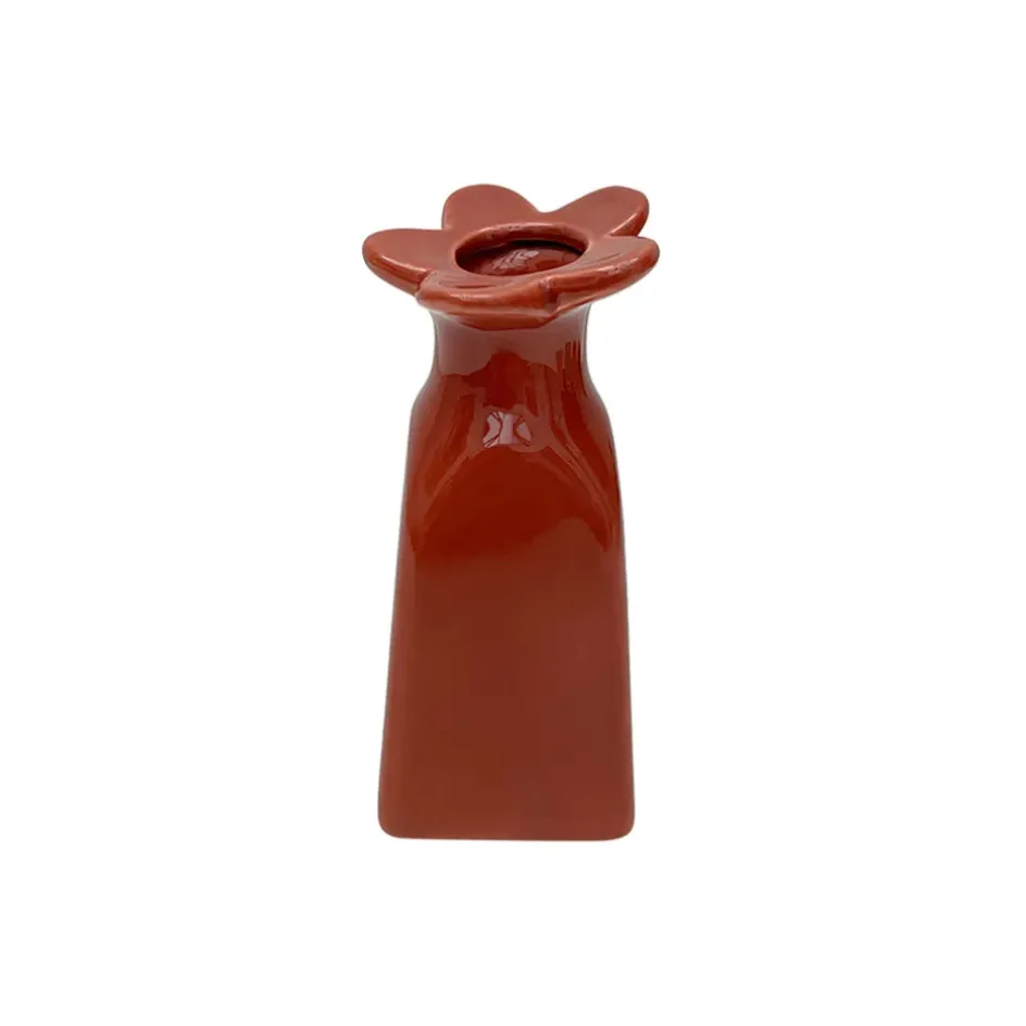 Fabrique de Styles Vases Et Soliflores>Vase soliflore en faïence h11cm Terracotta