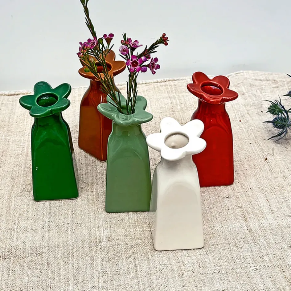 Fabrique de Styles Vases Et Soliflores>Vase soliflore en faïence h11cm Terracotta