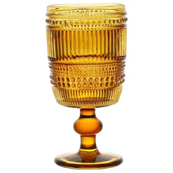 Fabrique de Styles Verres À Vin>Verre à pied en verre 30cl - strie Ambre