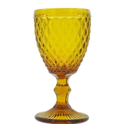 Fabrique de Styles Verres À Vin>Verre à pied en verre ambré 20cl - Diamond Ambre