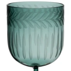 Fabrique de Styles Verres À Eau Et Gobelets>Verre à pied en verre borosilicate émeraude 25cl - Azelie Emeraude