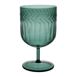 Fabrique de Styles Verres À Eau Et Gobelets>Verre à pied en verre borosilicate émeraude 20cl - Azelie Emeraude