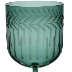 Fabrique de Styles Verres À Eau Et Gobelets>Verre à pied en verre borosilicate émeraude 20cl - Azelie Emeraude