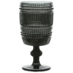 Fabrique de Styles Verres À Vin>Verre à pied en verre fumé 30cl - strie Gris