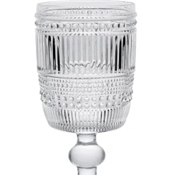 Fabrique de Styles Verres À Vin>Verre à pied en verre 30cl - strie Transparent