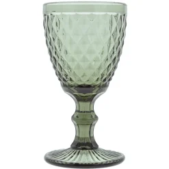 Fabrique de Styles Verres À Vin>Verre à pied en verre 20cl - Diamond Vert