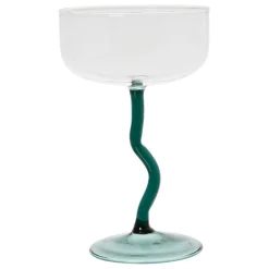 Fabrique de Styles Verres À Vin>Verre a pied en verre - Funny Emeraude
