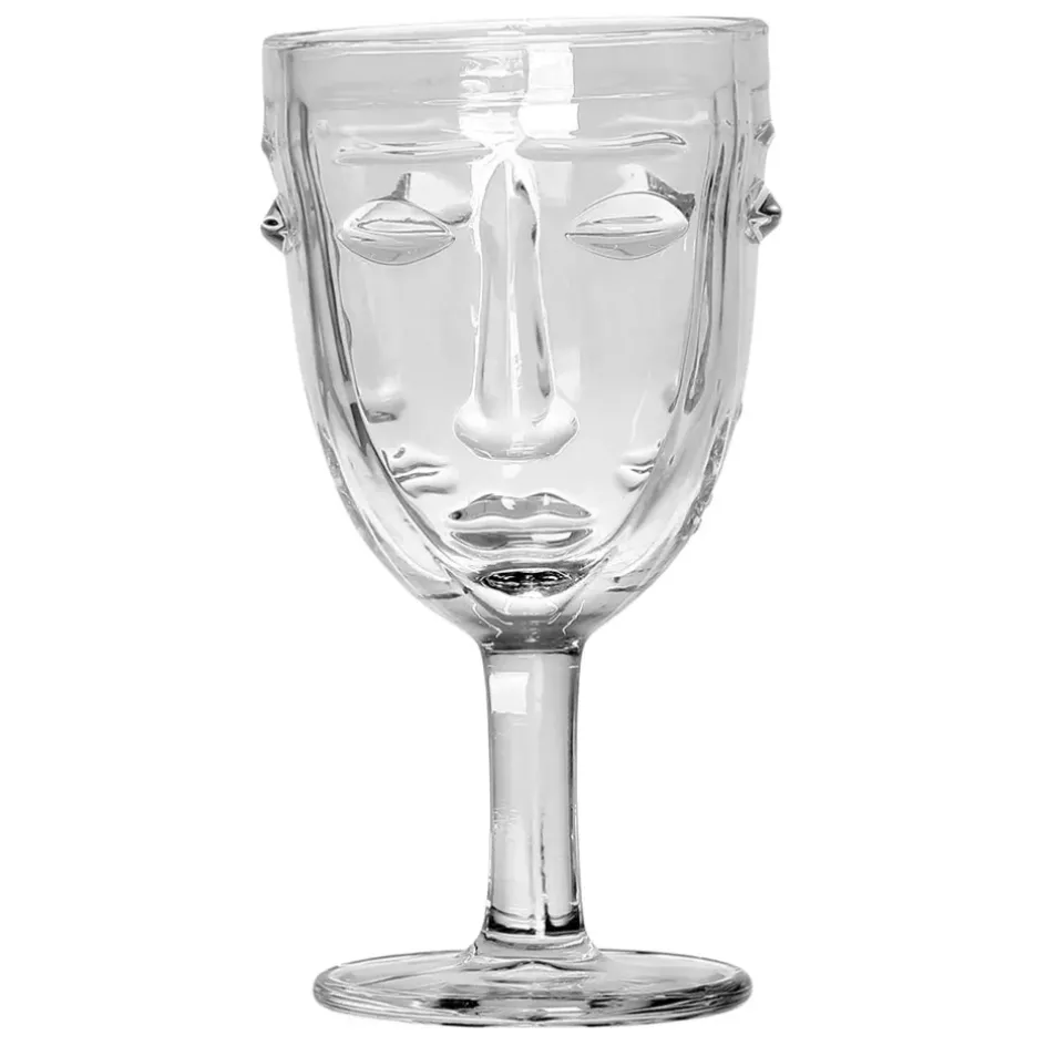 Fabrique de Styles Verres À Vin>Verre a pied visage - d8xh16.5cm Transparent