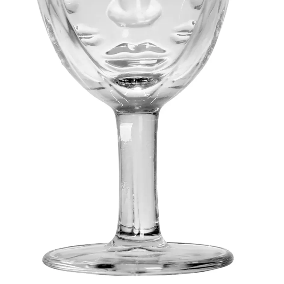 Fabrique de Styles Verres À Vin>Verre a pied visage - d8xh16.5cm Transparent