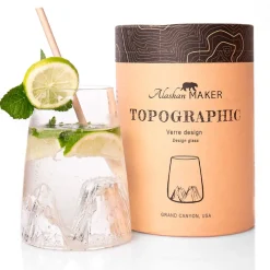 Fabrique de Styles Verres À Eau Et Gobelets>Verre design Grand Canyon - Topographic