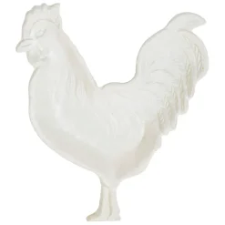 Fabrique de Styles Petits Objets Déco>Vide poche coq en fonte - Basse-Cour Blanc cassé