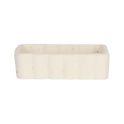 Fabrique de Styles Petits Objets Déco>Vide poche rectangle en grès 14x9cm - Aurore Beige