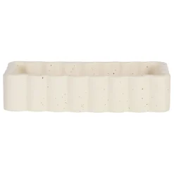 Fabrique de Styles Petits Objets Déco>Vide poche rectangle en grès 18x10cm - Aurore Beige