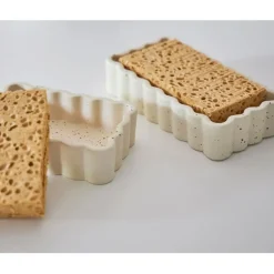 Fabrique de Styles Petits Objets Déco>Vide poche rectangle en grès 18x10cm - Aurore Beige