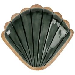 Fabrique de Styles Petits Objets Déco>Vide poche Saint-Jacques en manguier émeraude - Amarres Emeraude